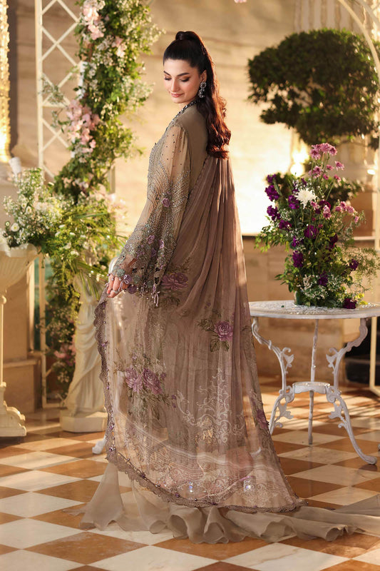 3 Piece Unstitched Embroidered Chiffon Suit