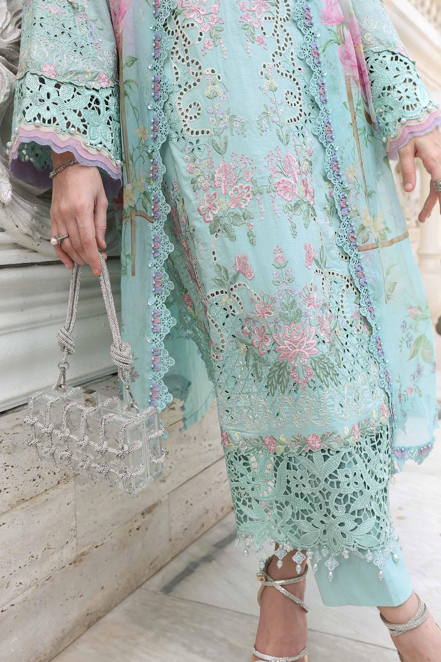 3 Piece Unstitched Embroidered Lawn Suit