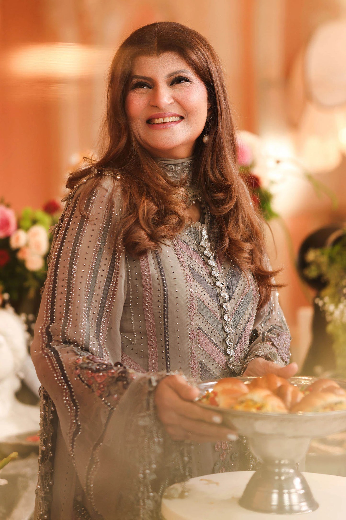 3 Piece Embroidered Chiffon Suit